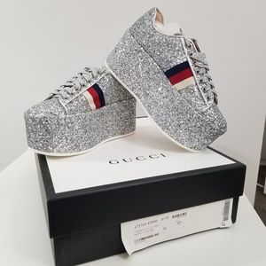 Gucci Peggy Glitter Low-top Sneaker Platform 36